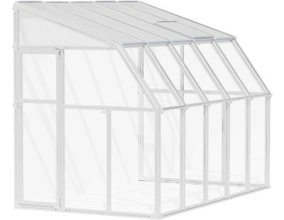 Véranda en aluminium blanc et polycarbonate Sun Room (6.5m²)