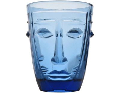 Verre à eau Visage bleu (Lot de 2)