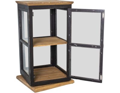 Vitrine rotative en bois 40 x 40 x 74 cm