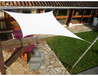 Voile d'ombrage carrée 3x3m (Blanc)