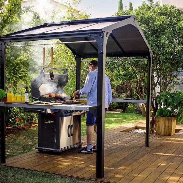 Abri barbecue en aluminium et polycarbonate Austin - 8