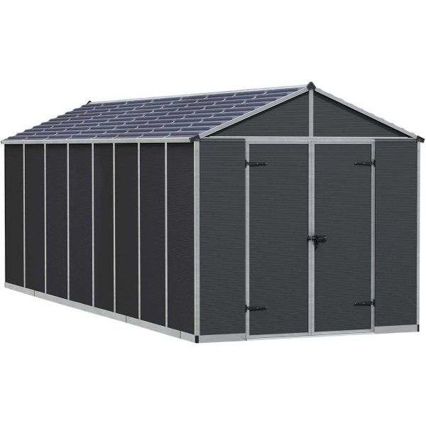 Abri de jardin en polycarbonate et aluminium Rubicon