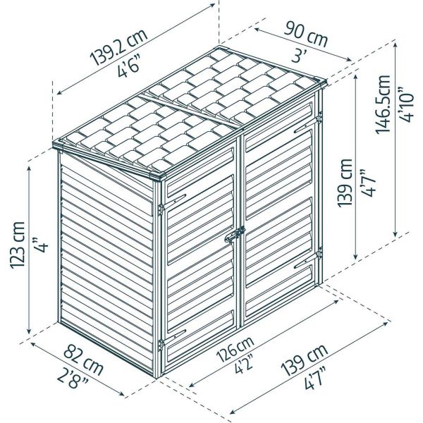 Abri de jardin  en polycarbonate et aluminium Voyager - PAA-0229