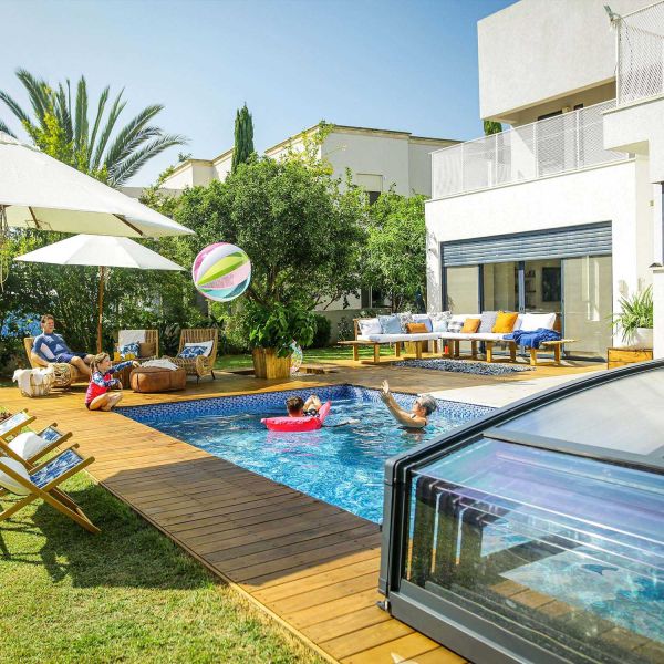 Abri piscine téléscopique en aluminium et polycarbonate Majorca - 7