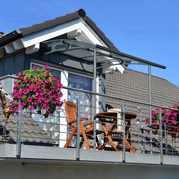 Abri terrasse auvent en aluminium et polycarbonate Vega - 6