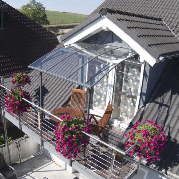 Abri terrasse auvent en aluminium et polycarbonate Vega - 7