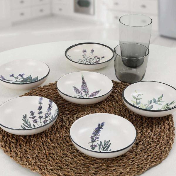 Assiette en céramique Green garden (Lot de 6) - HANAH HOME