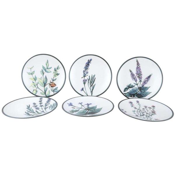 Assiette en céramique Green garden (Lot de 6)