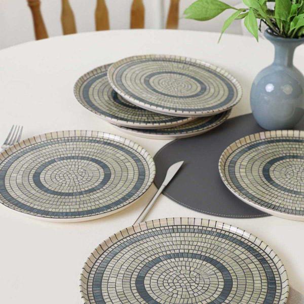 Assiette en céramique Mosaique 28 cm (Lot de 6) - 6