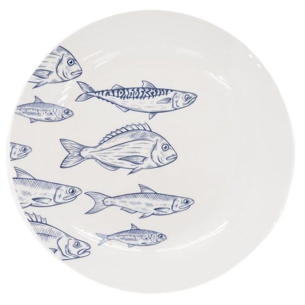 Vaisselle en porcelaine blanche Banc de Poissons - 37,90