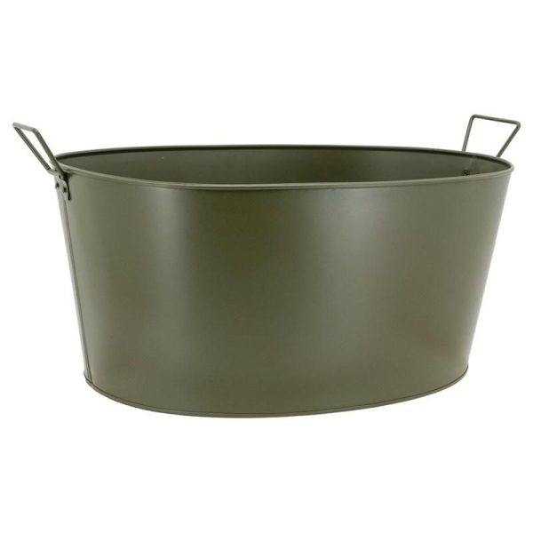 Bassine en métal Kaki