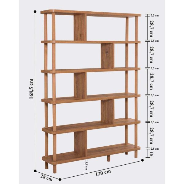 Bibliothèque en aggloméré Meta - ASI-1376