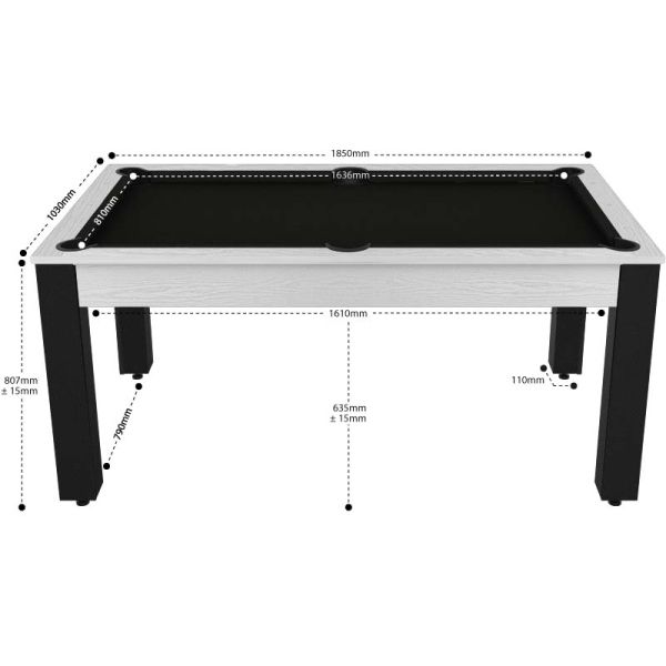 Billard convertable table 6 personnes Texas - JGF-0395