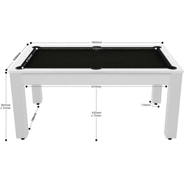 Billard convertible table 6 personnes Texas - JGF-0384