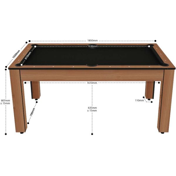 Billard convertible table 6 personnes Texas - JGF-0393