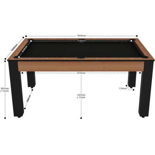 Billard convertible table 6 personnes Texas - JGF-0394