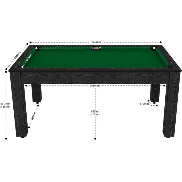 Billard convertible table 6 personnes Texas - JGF-0386