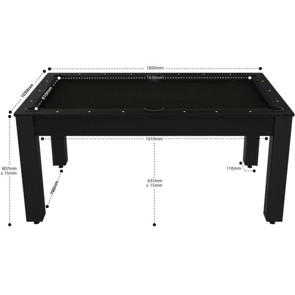 Billard convertible table 6 personnes Texas - JGF-0388