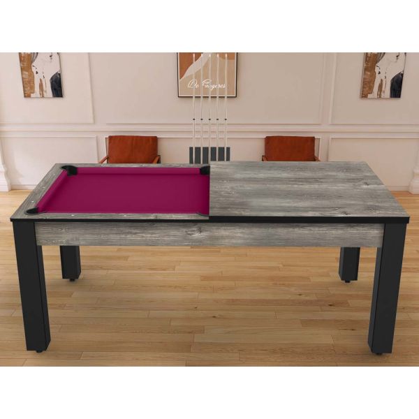 Billard convertible table 8 personnes Arizona + plateau dinatoire + pack d'accessoires - 869