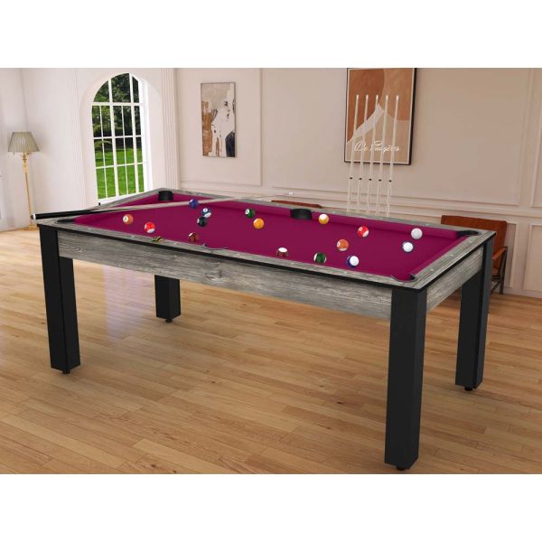 Billard convertible table 8 personnes Arizona + plateau dinatoire + pack d'accessoires - 8