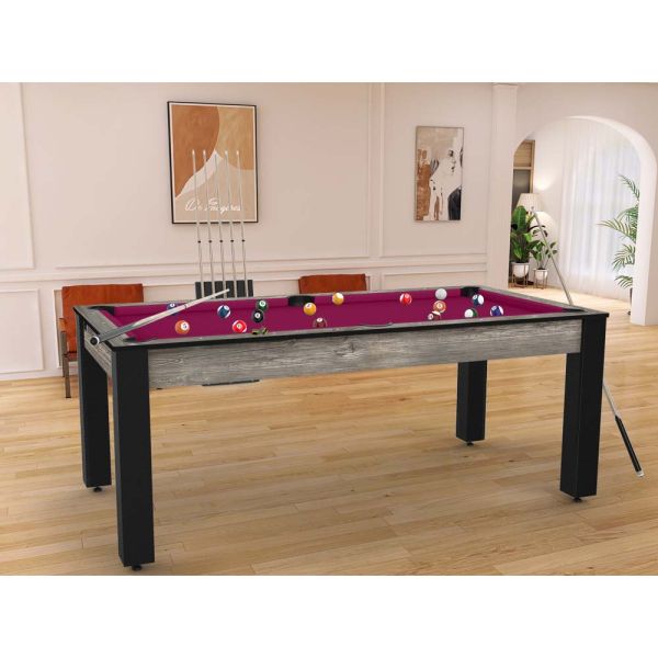 Billard convertible table 8 personnes Arizona + plateau dinatoire + pack d'accessoires - 