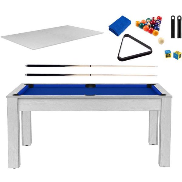 Billard convertible table 6 personnes Texas + plateaux dinatoires + pack accessoires Confort