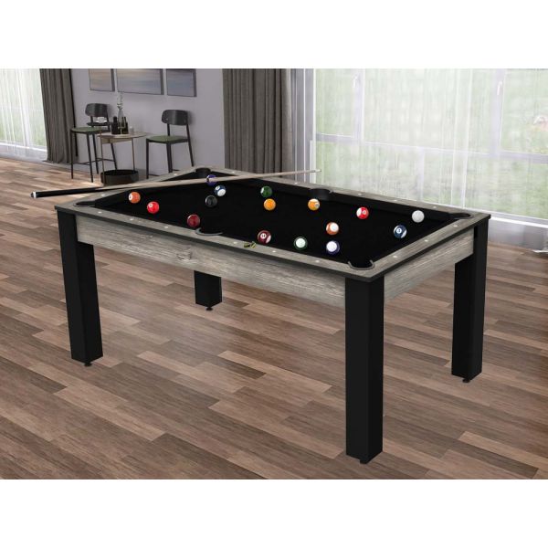 Billard convertible table 6 personnes Texas + plateaux dinatoires + pack accessoires Confort - 