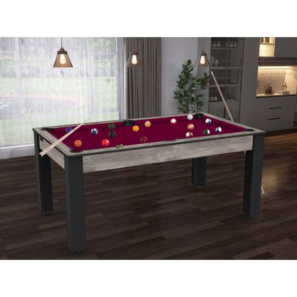 Billard convertible table 6 personnes Texas + plateaux dinatoires + pack accessoires Confort - 8