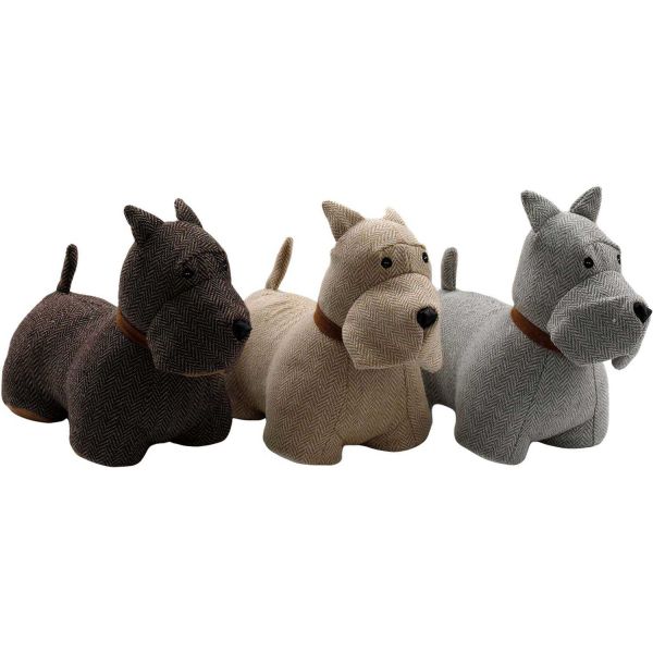 Bloc-porte en tissu Scottish terrier 22  x 13 x 22 cm (Lot de 3)