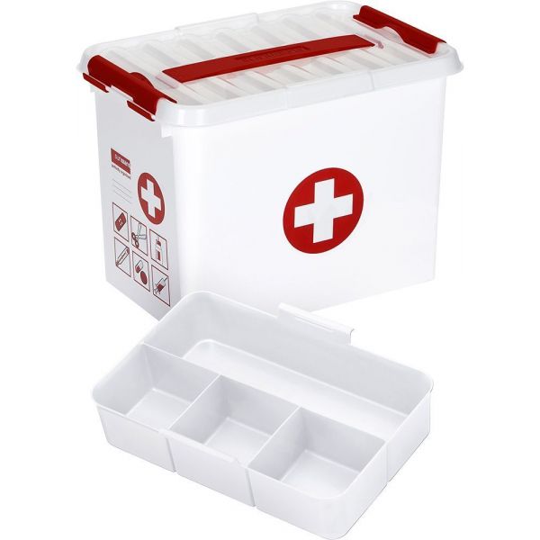 Boite medicaments, grande boîte de rangement de premiers secours