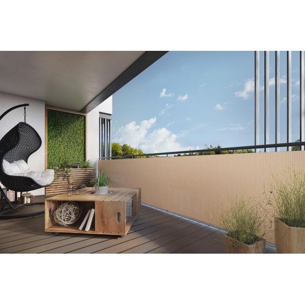 Brise vue de jardin balcon résistant en PVC Gris / 0,80 x 3 m