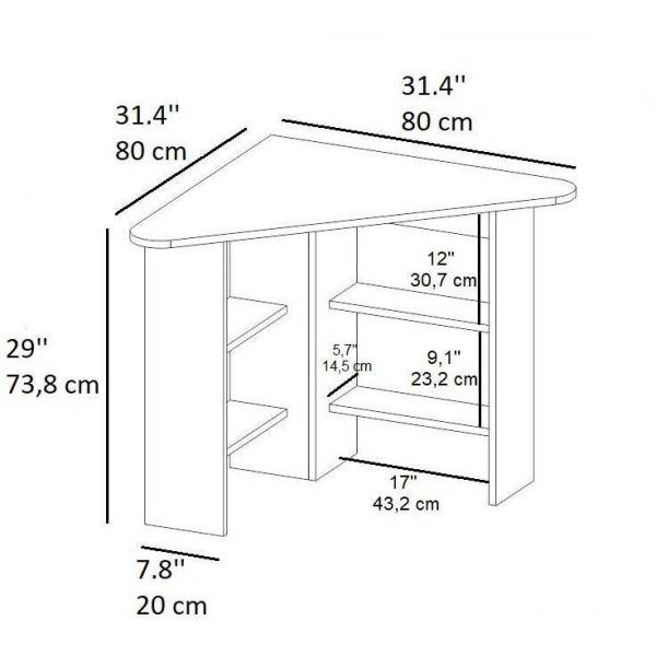 Bureau d'angle en agglomeré Basic - ASI-1058