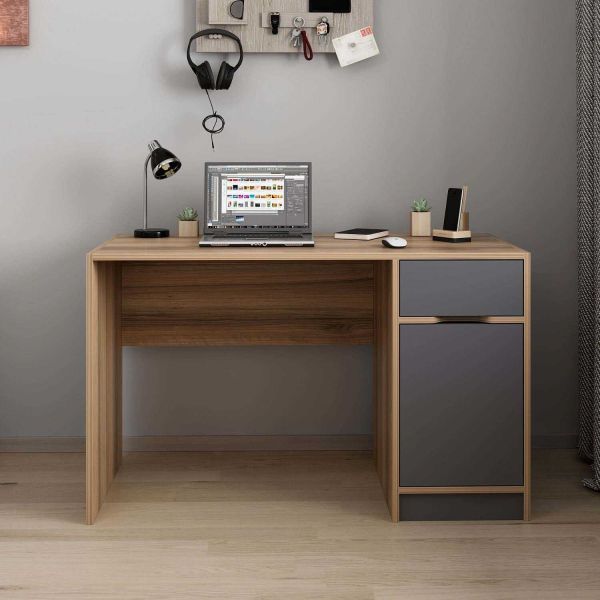 Bureau avec tiroir et placard Elina - HANAH HOME