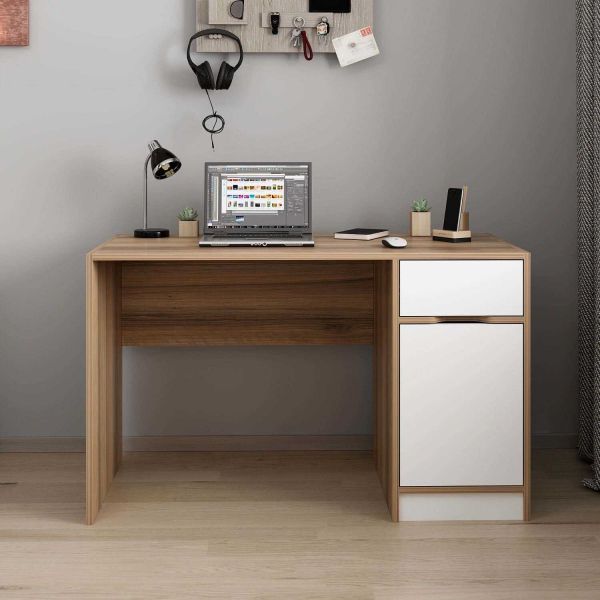 Bureau avec tiroir et placard Elina - HANAH HOME