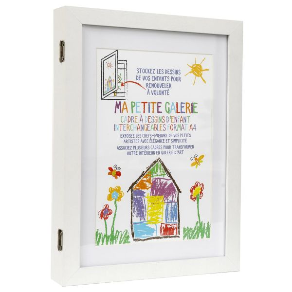 Cadre pour dessins d'enfant en MDF 25 x 4.5 x 34 cm