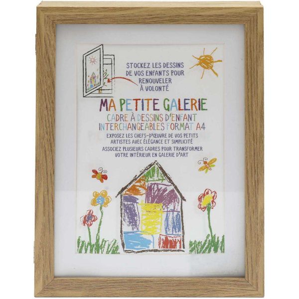 Cadre pour dessins d'enfant en MDF 25 x 4.5 x 34 cm