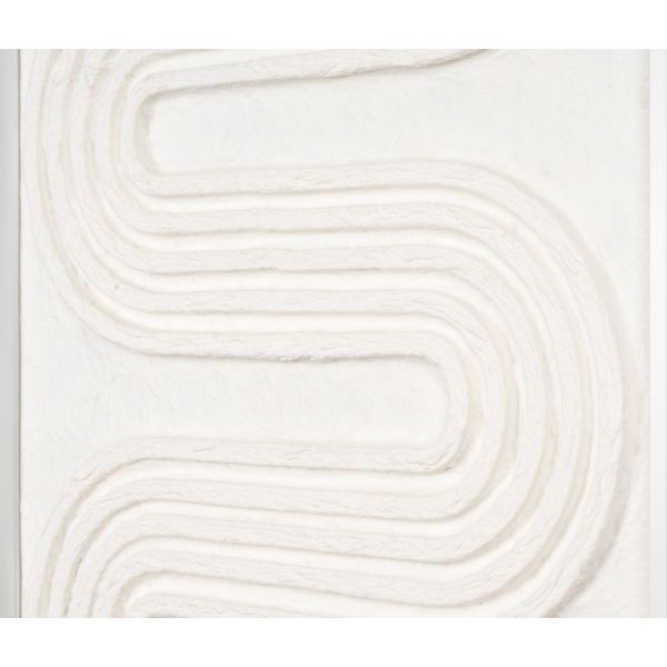 Cadres en bois blanc motifs abstraits papier maché (Lot de 2) - 69,90