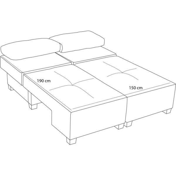 Canapé 3 places convertible en chenille Perenna - 619