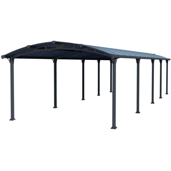 Carport en aluminium et polycarbonate Arcadia