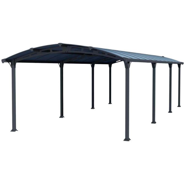 Carport en aluminium et polycarbonate Arcadia