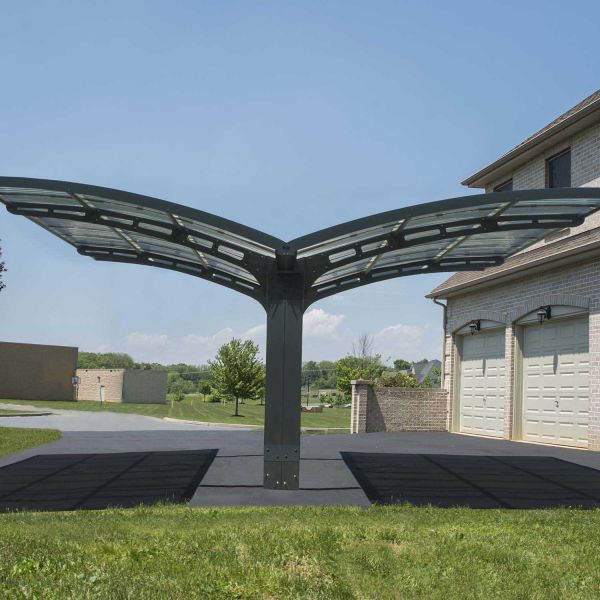 Carport en aluminium et polycarbonate Arizona Wave - 6