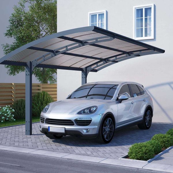 Carport en aluminium et polycarbonate Arizona Wave - 8