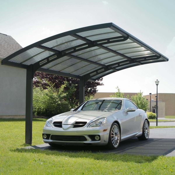 Carport en aluminium et polycarbonate Arizona Wave - Canopia by Palram