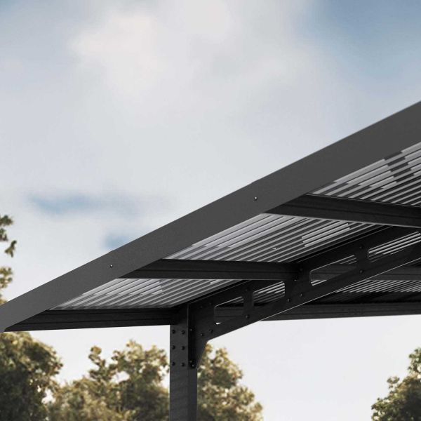 Carport en aluminium et polycarbonate Sydney wave - 3499