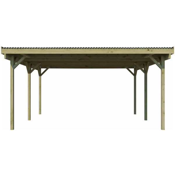 Carport double en bois Basic - 1699