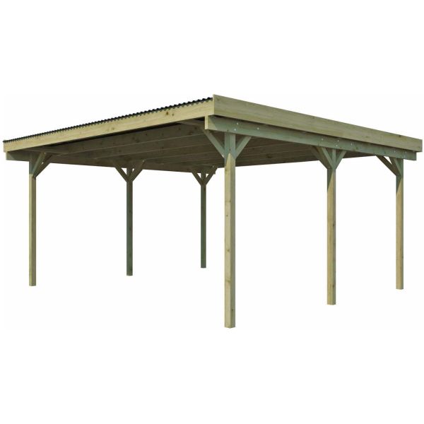 Carport double en bois Basic - 5