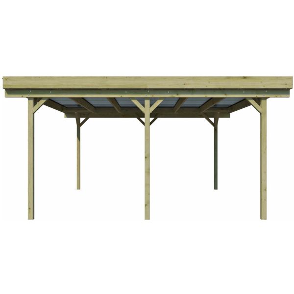 Carport double en bois Basic - 7