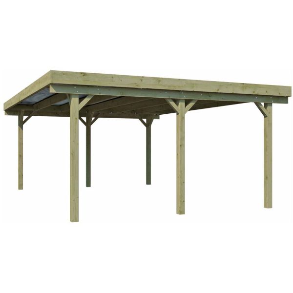 Carport double en bois Basic - 6