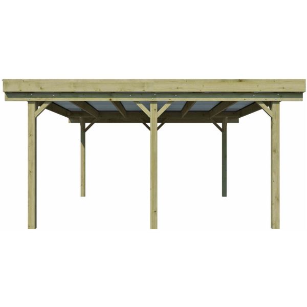 Carport double en bois Basic - 8