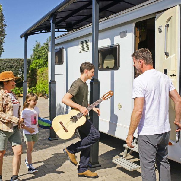 Carport spécial camping-car en aluminium et polycarbonate Alpine - 7